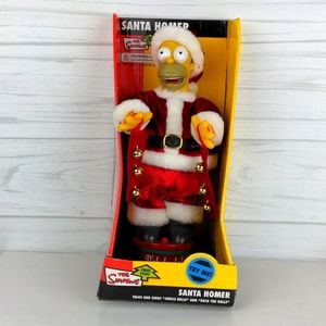 NWT Santa Homer Simpson Talks Sings Christmas